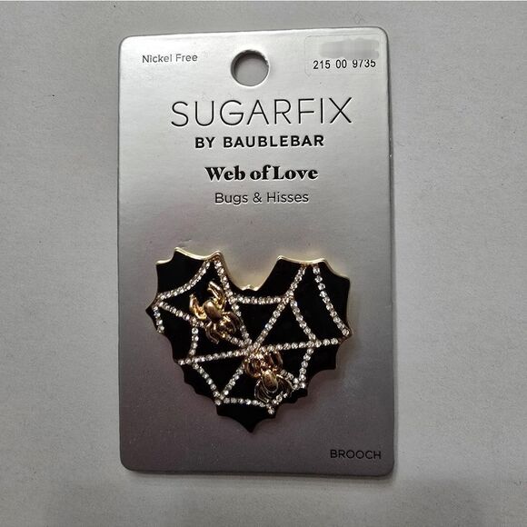 New Halloween Spirit with SUGARFIX by BaubleBar's Web of Love Brooch - Picture 3 of 5